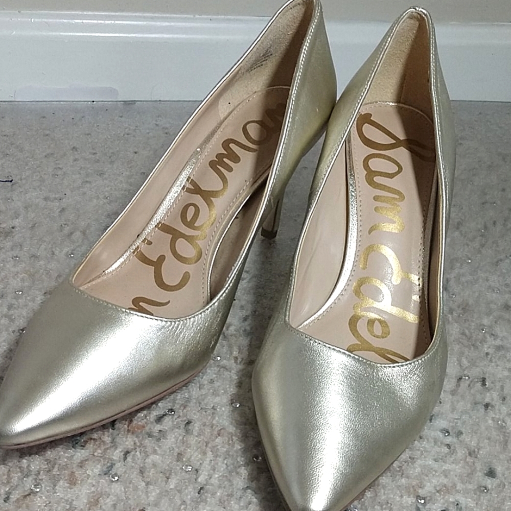 Gold Point Stiletto Heels